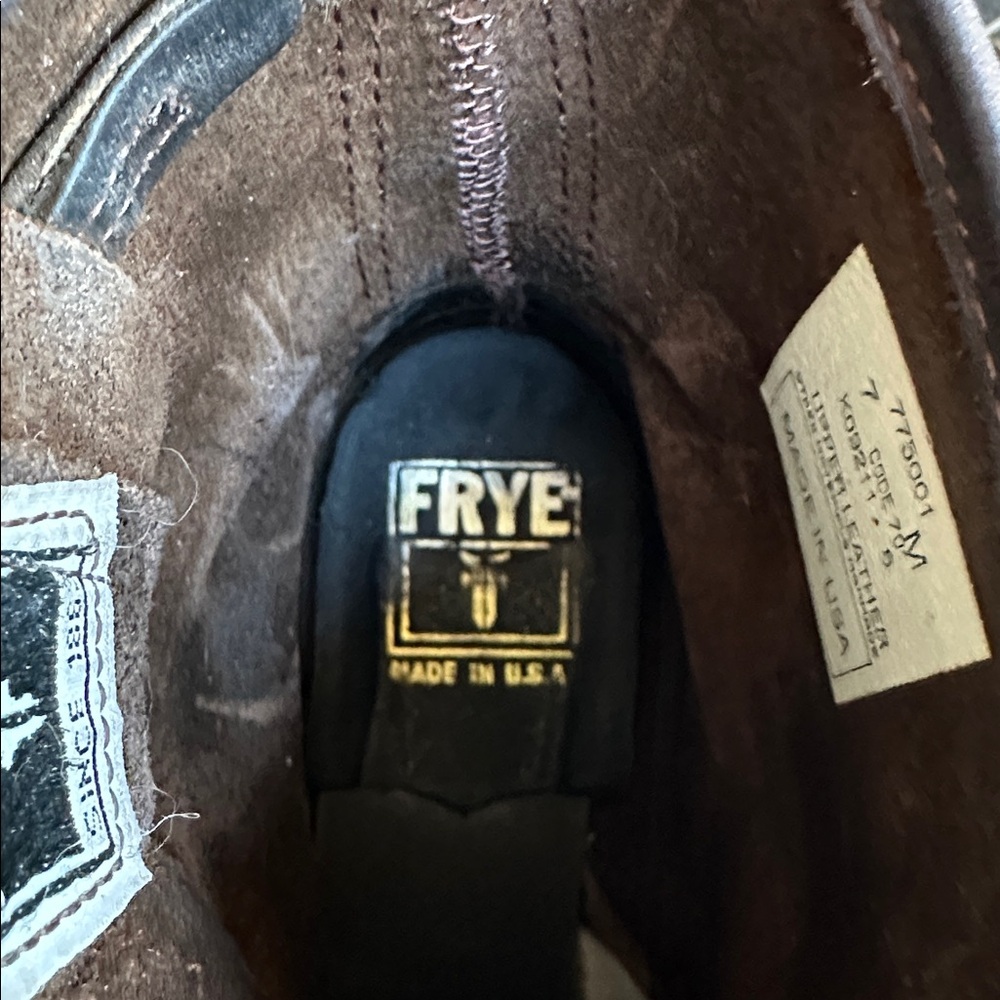 Frye Dark Brown Leather Boots - Picture 8 of 9